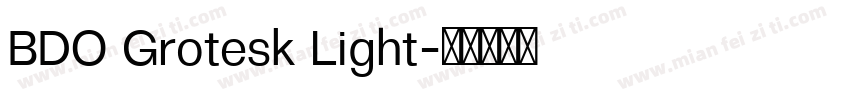 BDO Grotesk Light字体转换